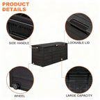 75 Gallon Heavy-Duty Outdoor Deck Box - Waterproof, Lockable