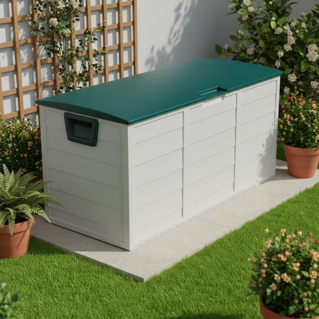 75 Gallon Heavy-Duty Outdoor Deck Box - Waterproof, Lockable
