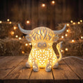 Highland Cow Table Lamp with Warm Glow