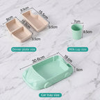 Car-Shaped Kids Plate Set with Cup