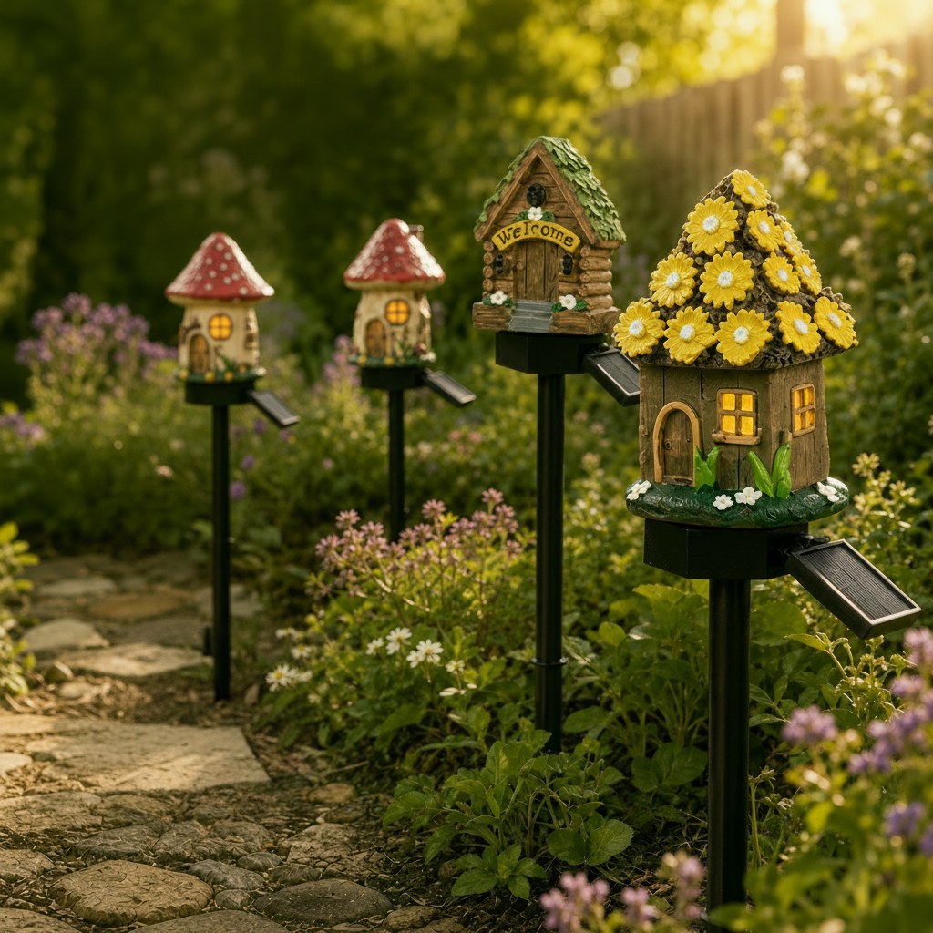 Solar Garden Fairy House Lights - 6 Designs