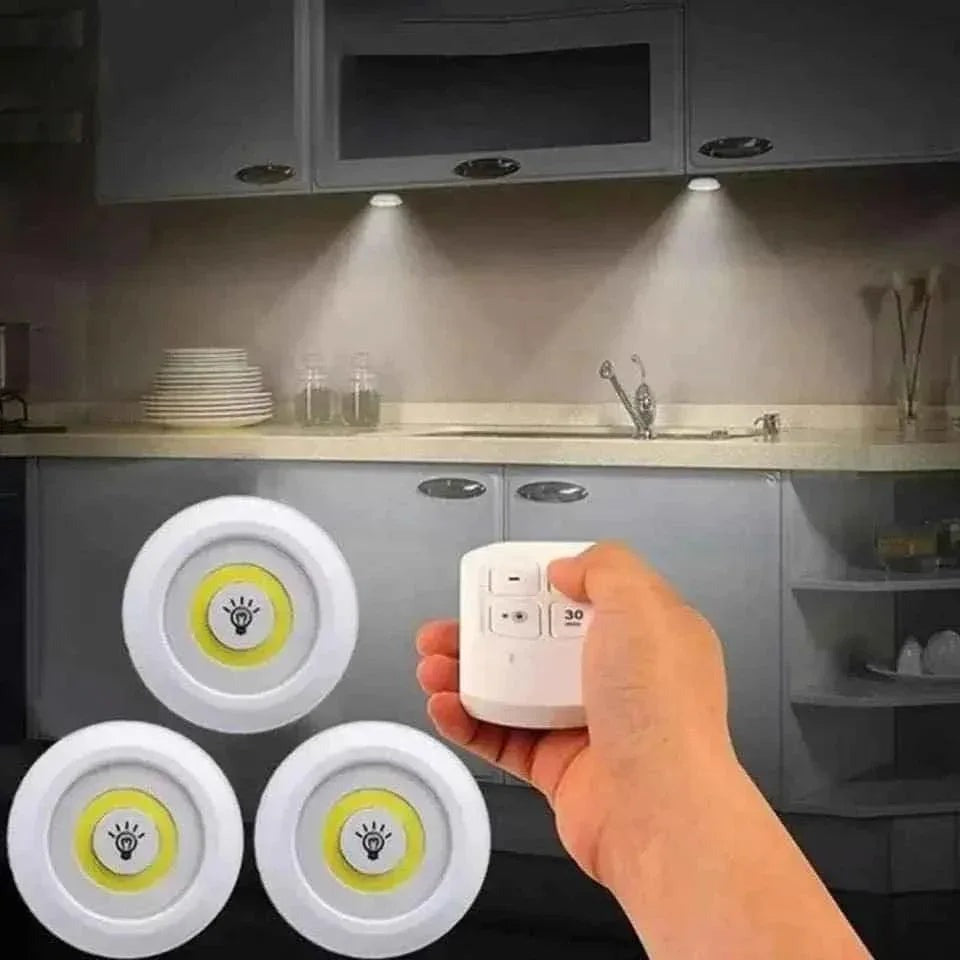 Wireless LED Puck Lights with Remote