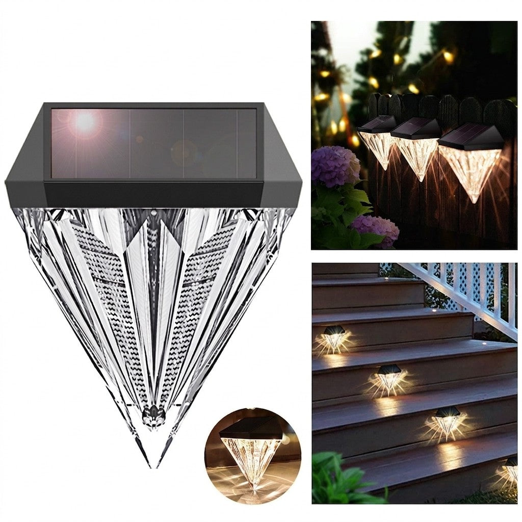 Diamond Solar Lights for Fence & Stairs
