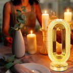 Rechargeable Crystal LED Lamp, 3 Light Colours
