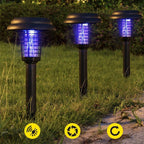Solar-Powered Insect Zapper with Ground Stake
