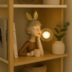 Glowing Bubble Girl Figurine Table Lamp