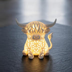 Highland Cow Table Lamp with Warm Glow