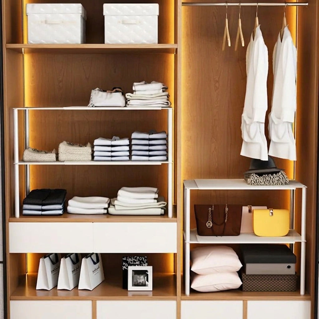 Expandable Wardrobe Shelf - Doubles Your Storage