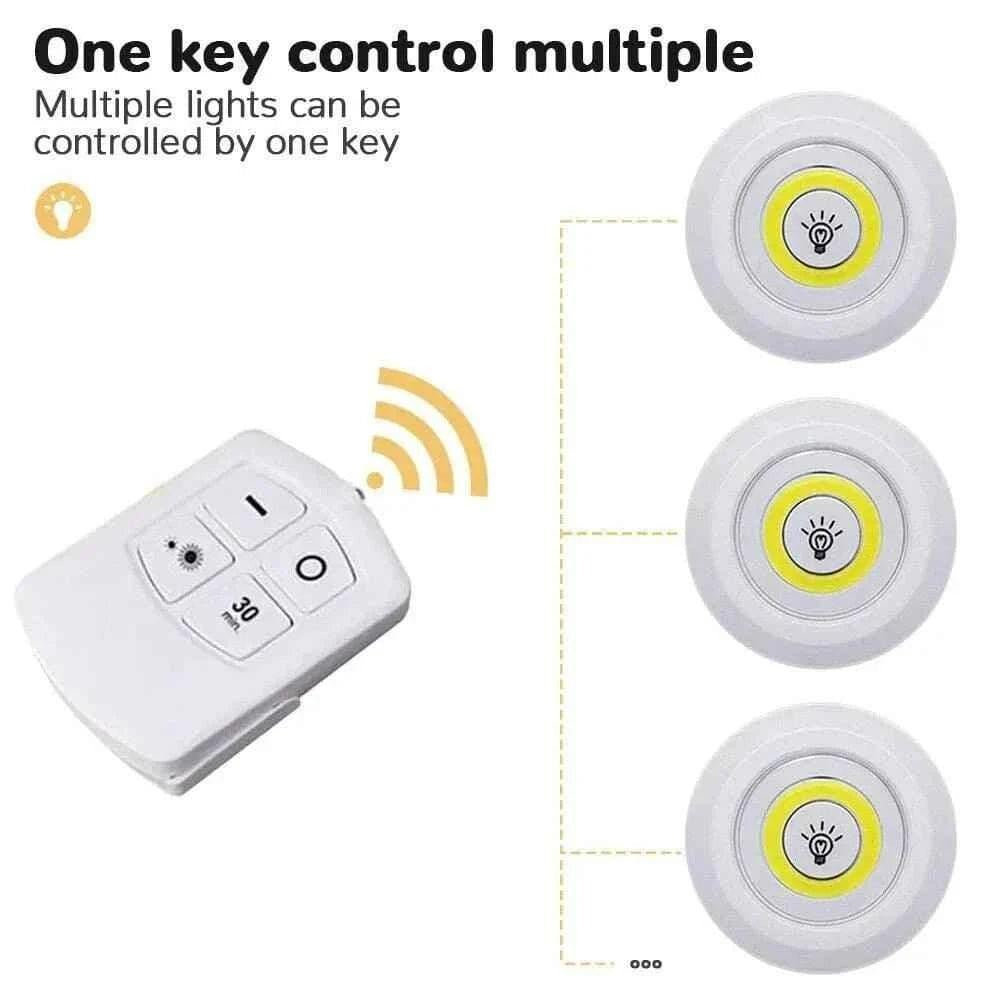 Wireless LED Puck Lights with Remote