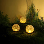 Crackle Glass Solar Garden Globe Lights