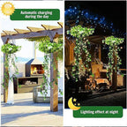 Hanging Solar Ivy Lantern – 8 Light Modes