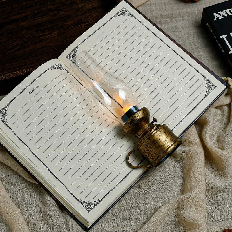 Vintage Flickering Flame LED Oil Lamp
