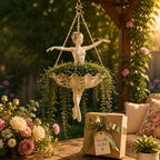 Hanging Ballerina Planter Garden Sculpture
