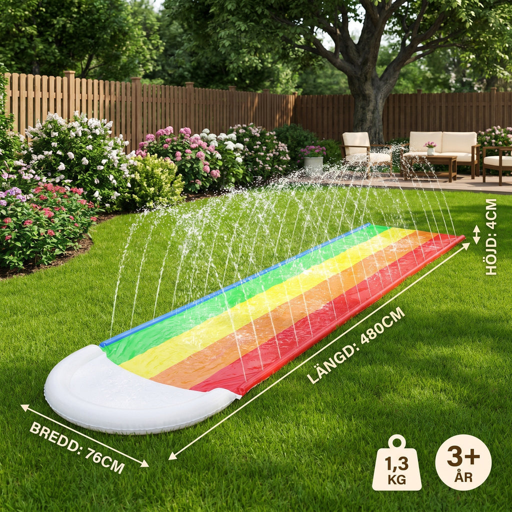 Inflatable Rainbow Water Slide for Kids