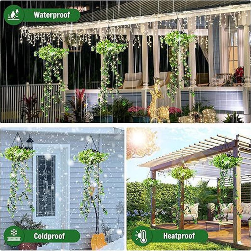 Hanging Solar Ivy Lantern – 8 Light Modes