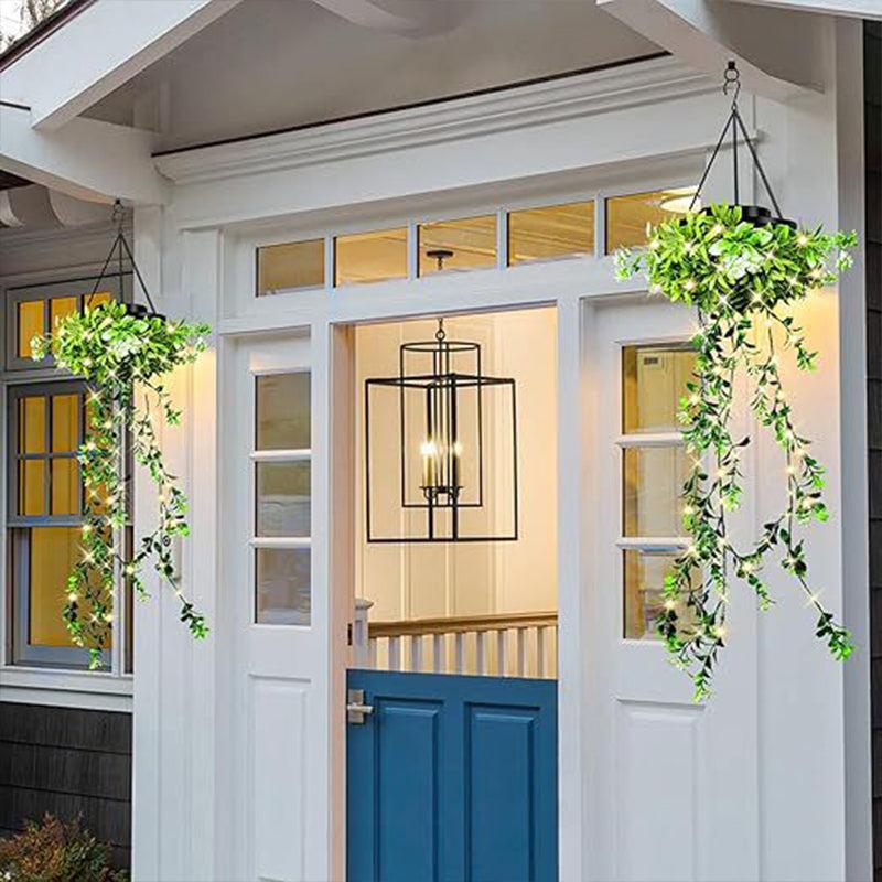 Hanging Solar Ivy Lantern – 8 Light Modes