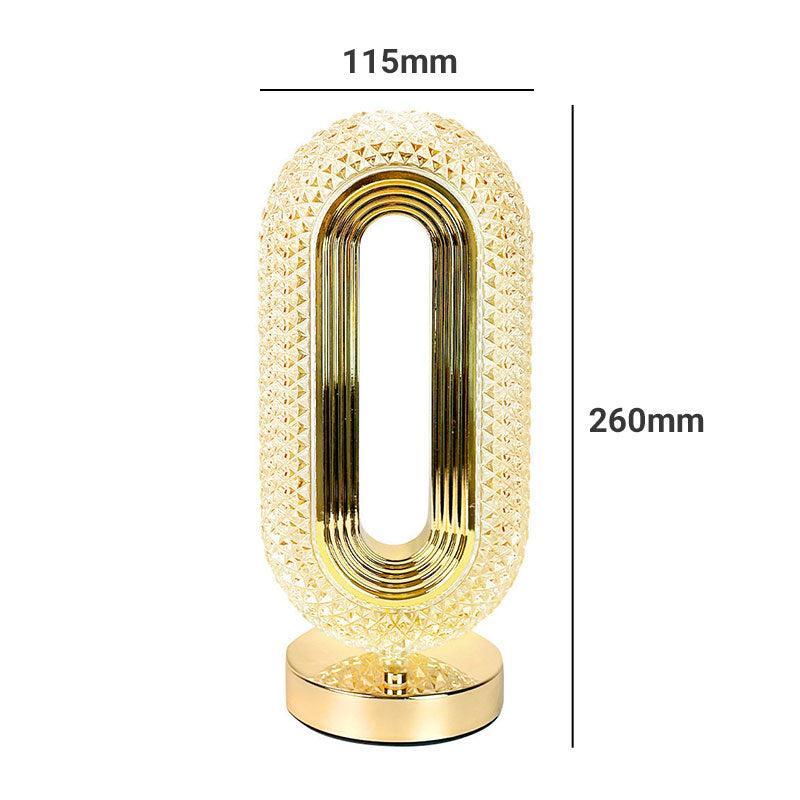 Rechargeable Crystal LED Lamp, 3 Light Colours