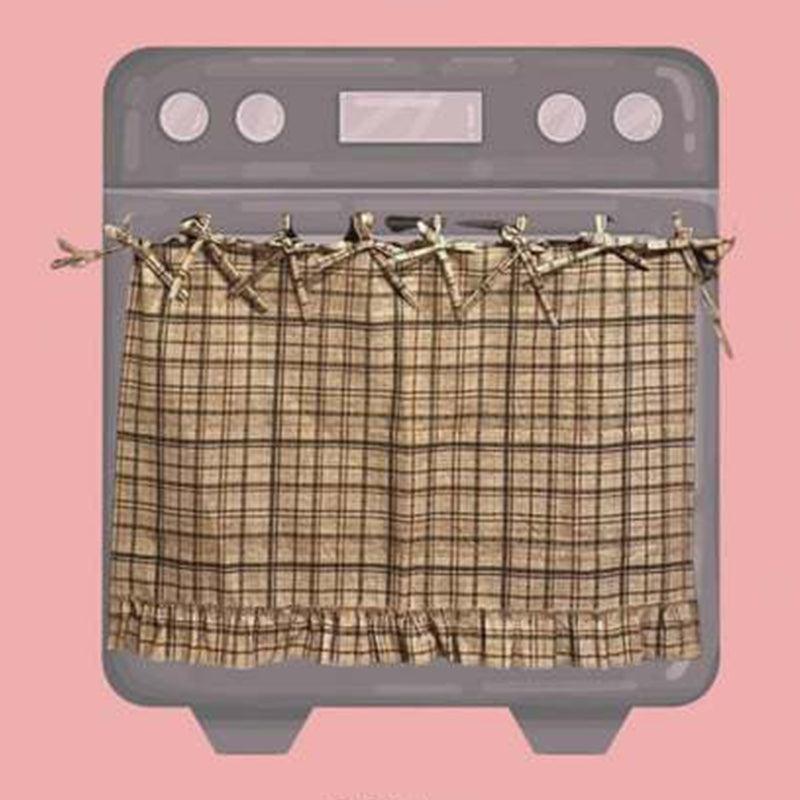 Ruffled Plaid Oven Door Skirt