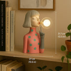 Glowing Bubble Girl Figurine Table Lamp