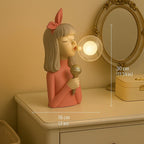Glowing Bubble Girl Figurine Table Lamp