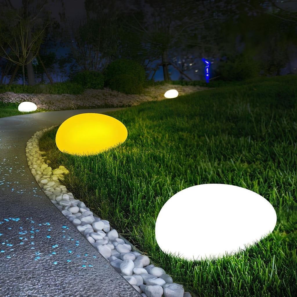 Stone-Shaped LED Garden Lamp with Remote