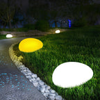 Stone-Shaped LED Garden Lamp with Remote