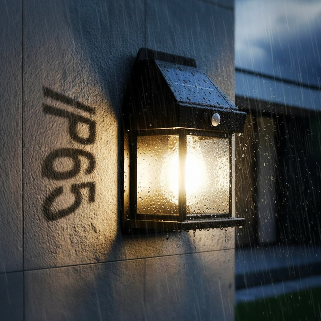 Solar-Powered Wall Light with Motion Sensor