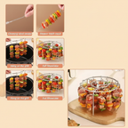 Stainless Steel Air Fryer Skewer Rack