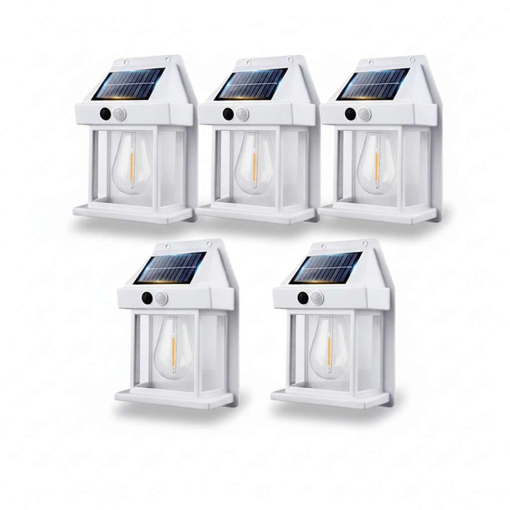 Solar-Powered Wall Light with Motion Sensor