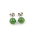Canadian Jade Round Stud Earrings