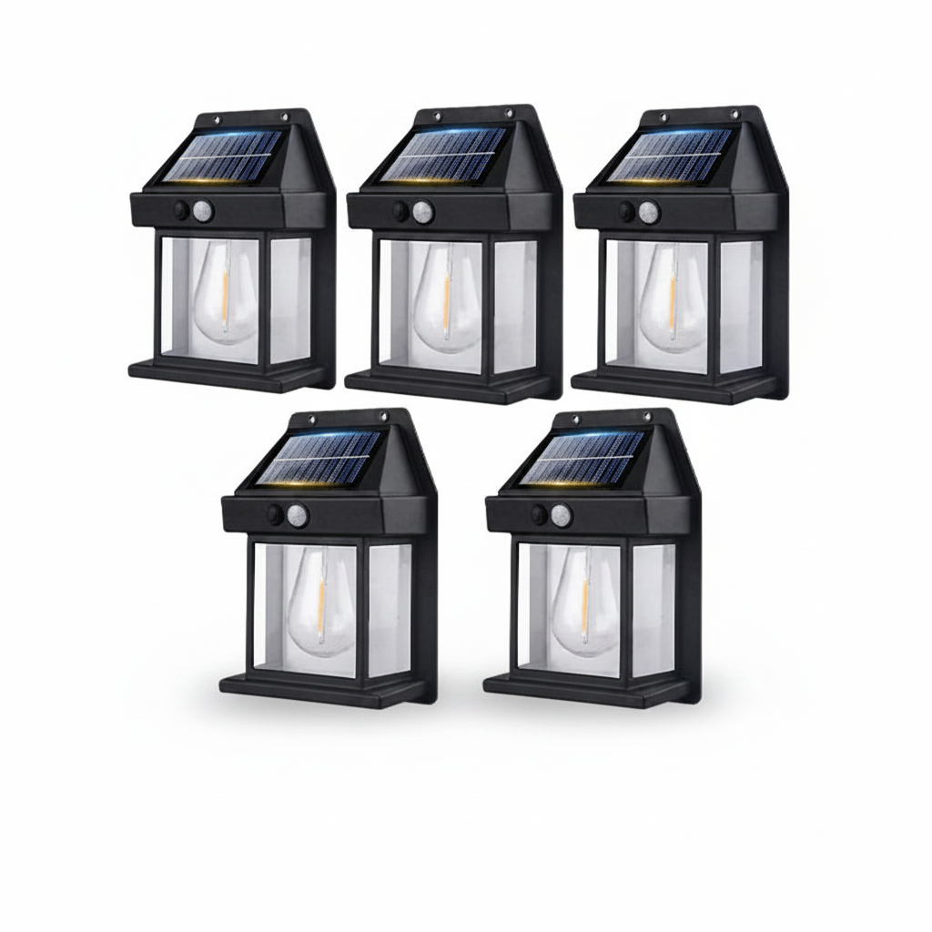 Solar-Powered Wall Light with Motion Sensor
