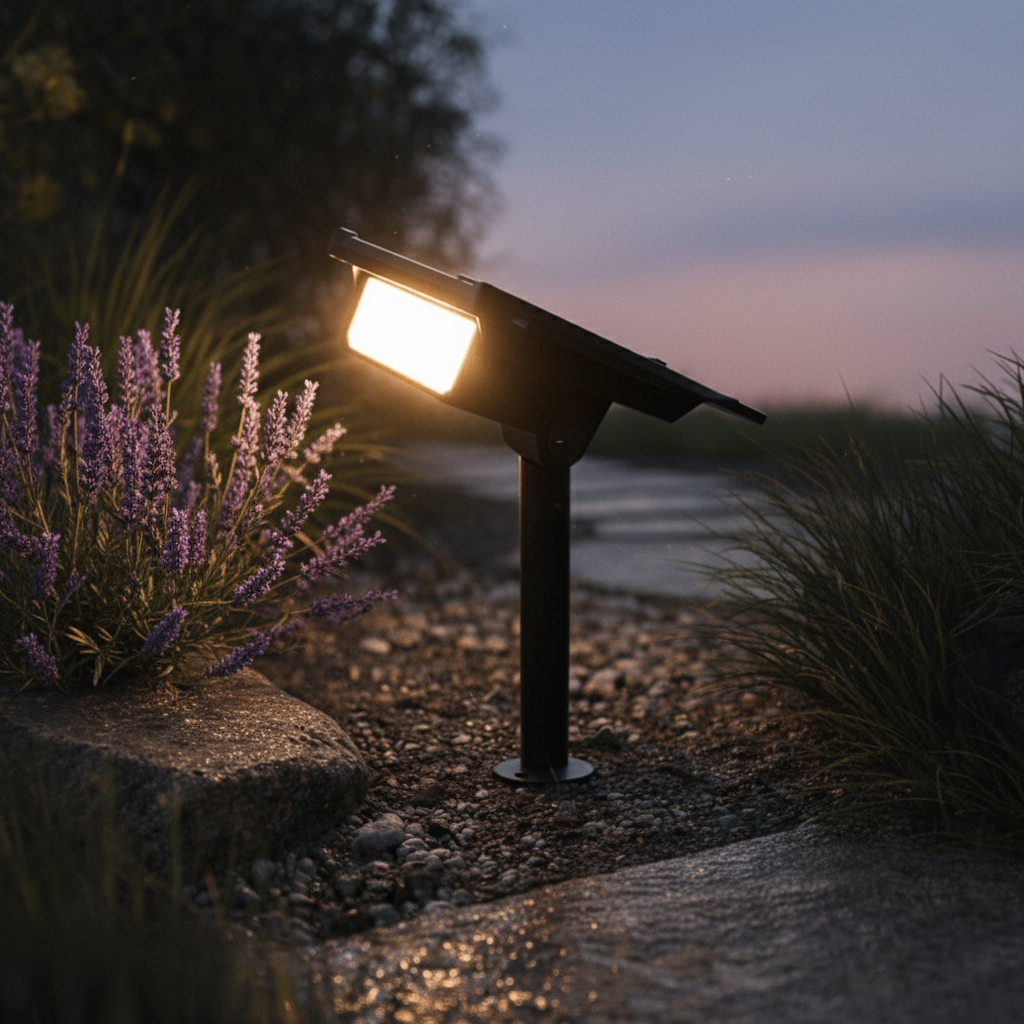 Waterproof Solar Garden Spotlight – Adjustable LED