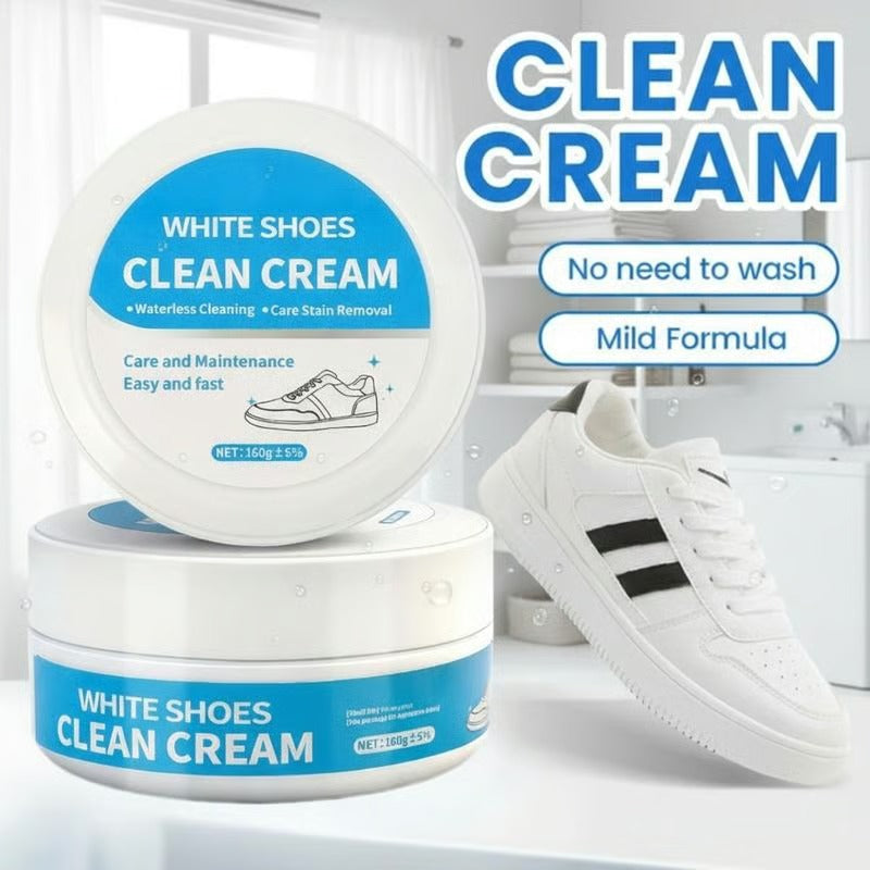 Multipurpose No-Wash White Shoe Cleaner Cream