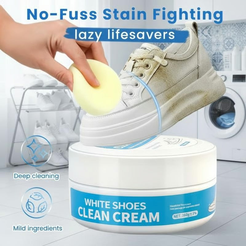 Multipurpose No-Wash White Shoe Cleaner Cream