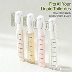 4-in-1 Travel Refillable Bottle Set – Compact Toiletry Dispenser