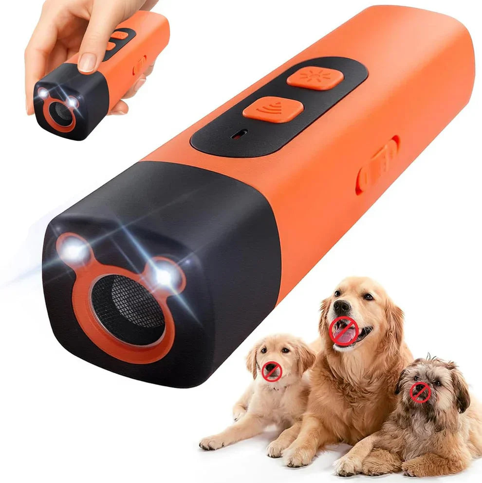 3‑in‑1 Portable Ultrasonic Dog Repeller Anti‑Barking Trainer