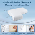 Orthopedic Couple Pillow With Arm-Tunnel For Cuddling