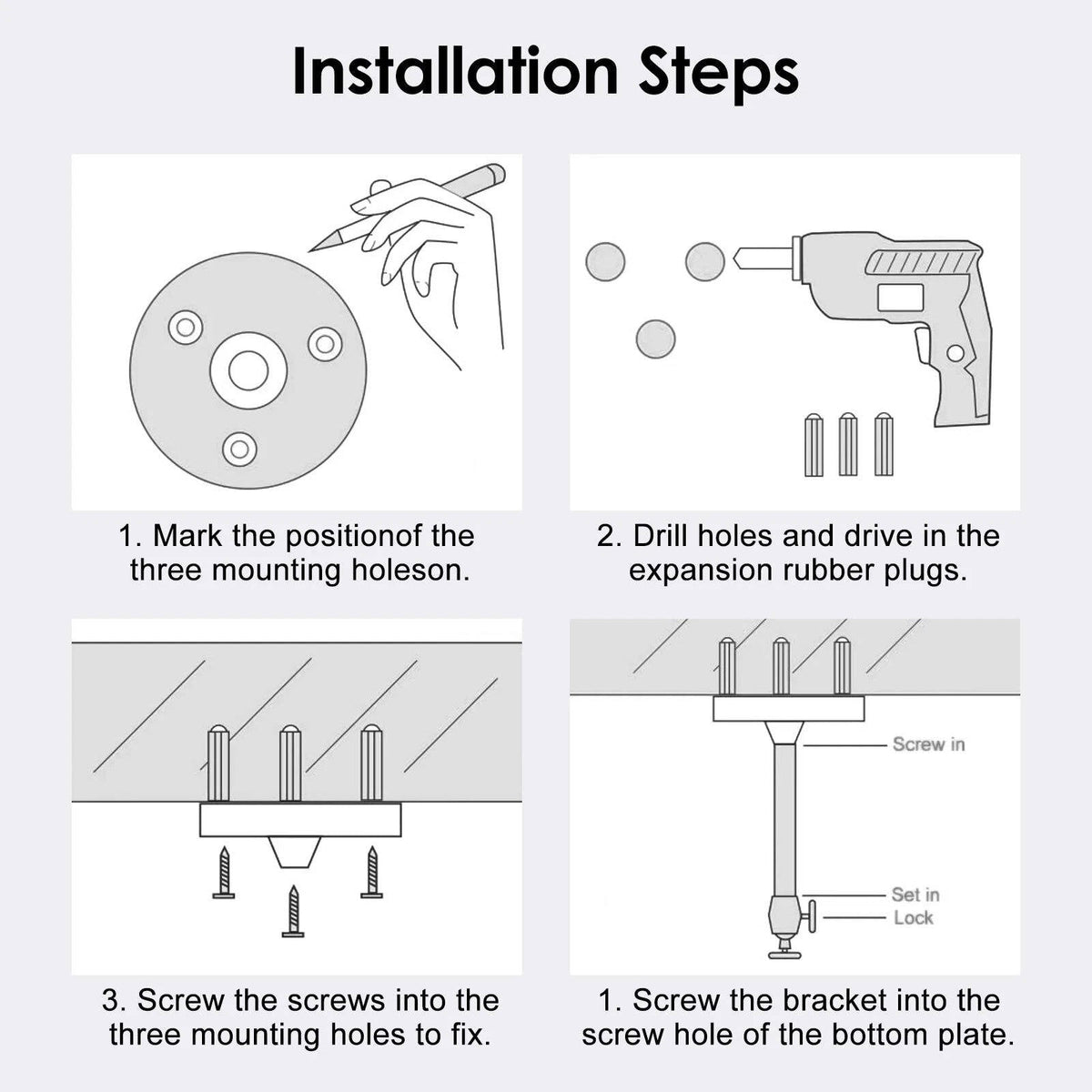 Universal Projector Ceiling Mount Kit