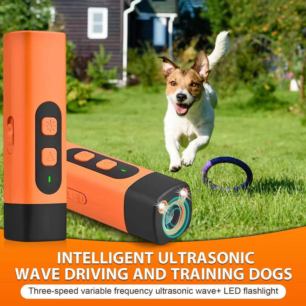 3‑in‑1 Portable Ultrasonic Dog Repeller Anti‑Barking Trainer
