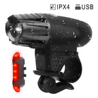 iMounTEK Bike Front Flashlight IPX4 Water-Resistant with Tail Warning/Safety LED Lamp