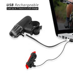iMounTEK Bike Front Flashlight IPX4 Water-Resistant with Tail Warning/Safety LED Lamp