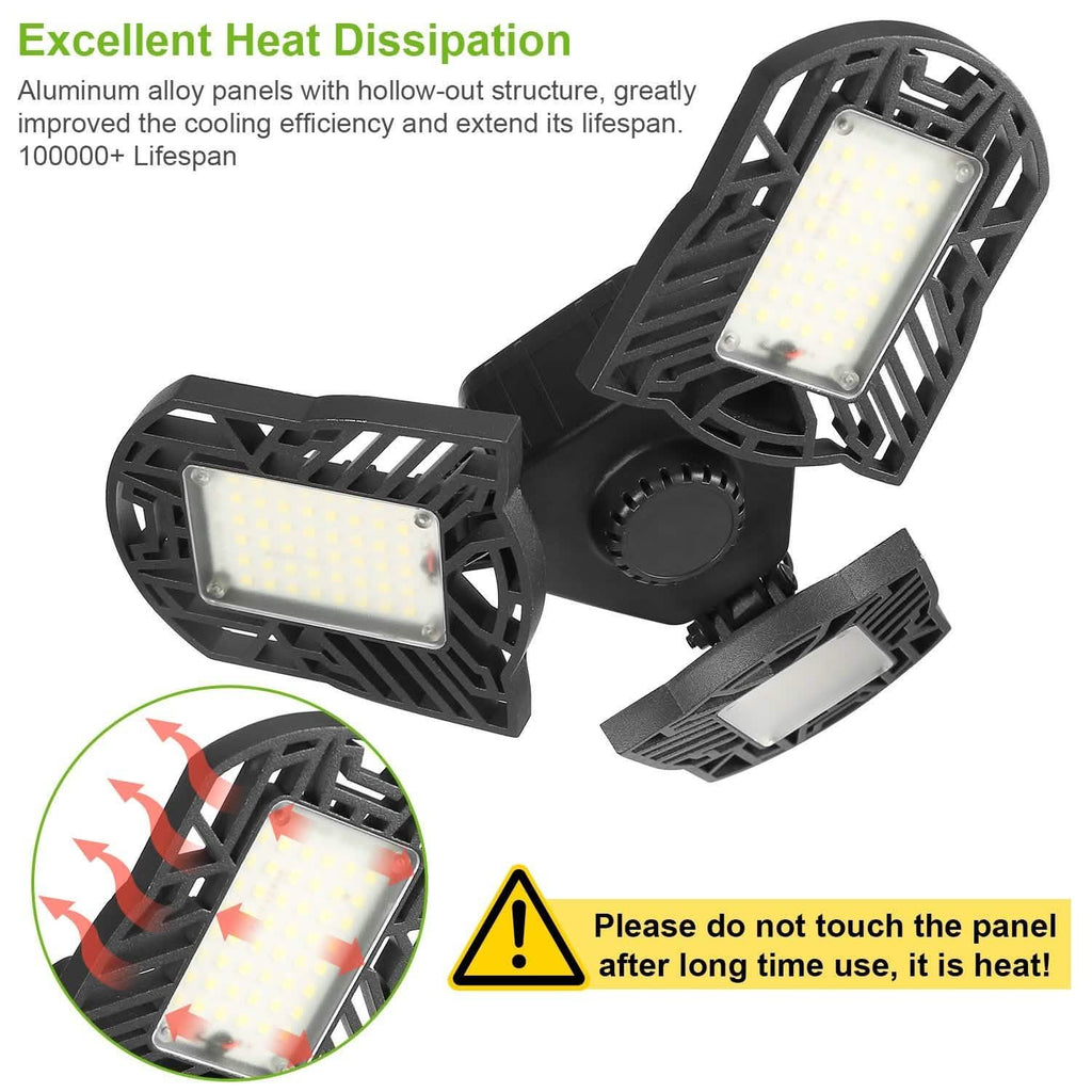 iMounTEK E26 /E27 80W 7000LM 6500K LED Garage Ceiling Light