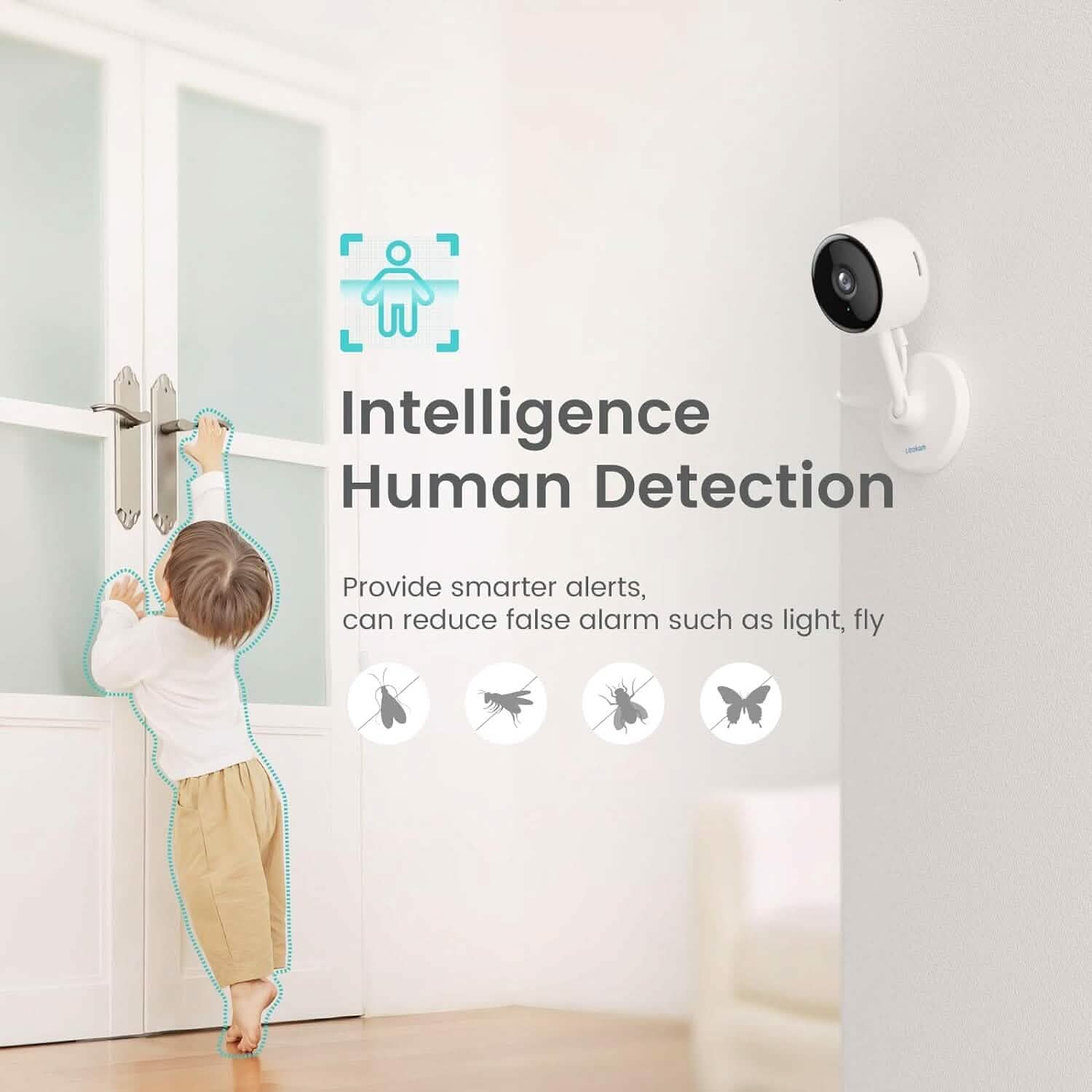 Indoor Camera, Cameras for Home Security with Night Vision  (Refurbished)