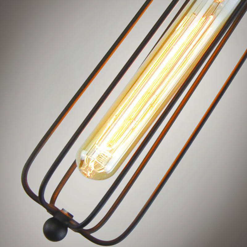 Vintage Cage Pendant Light – Industrial Style Hanging Lamp