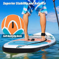 Inflatable Paddle Board Stand up Adults with Adjustable Paddle and Removable Fin Orange