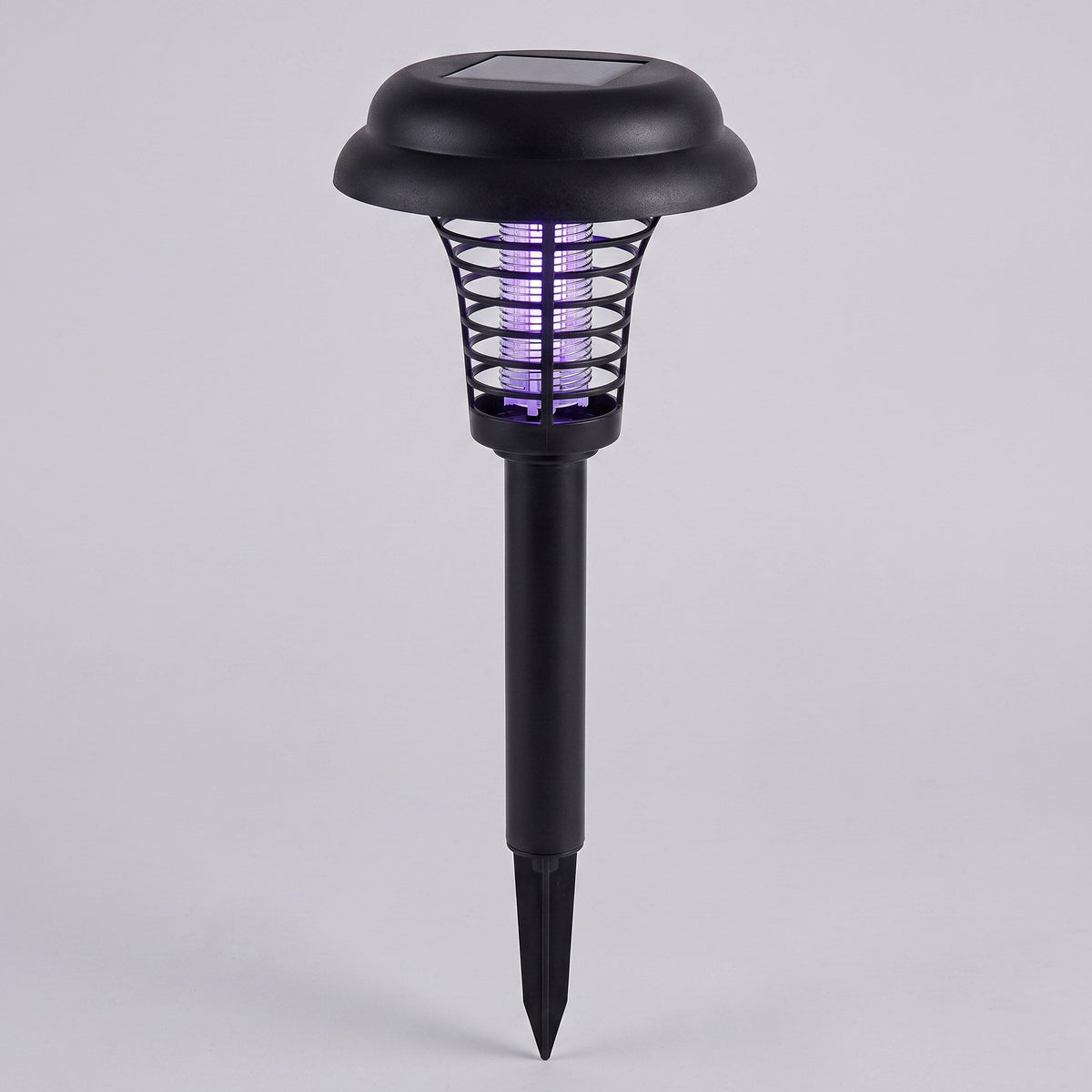 Solar-Powered Insect Zapper with Ground Stake