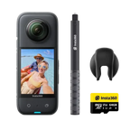 Insta360 X3 64GB Vlog Kit - 360 Action Camera with 5.7K 360, 4K Single-Lens Camera, Waterproof (Refurbished)