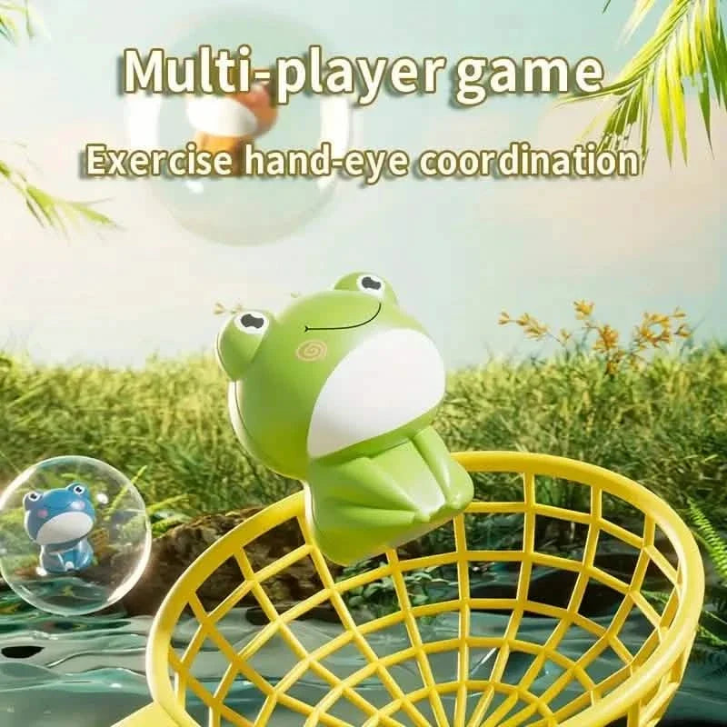 Interactive Electric Bouncing Frog Turntable Toy - Educational Desktop Game for Boys & Girls