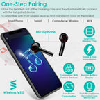 IPX5 Waterproof Wireless 5.0 TWS Earbuds Wireless Headset with Mic