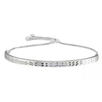 Italian Solid Sterling Silver Adjustable Bangle Bracelet